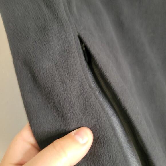 Men's Lands End Fleece Black Fleece Sweater Vest Size Large - Picture 4 of 6